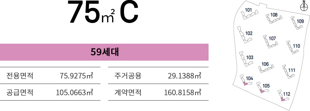 신분평 더웨이시티 75m²C 타입 정보